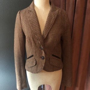Brown Plaid Blazer